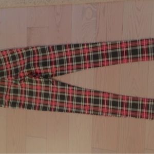 Zara tartan leggings size XS